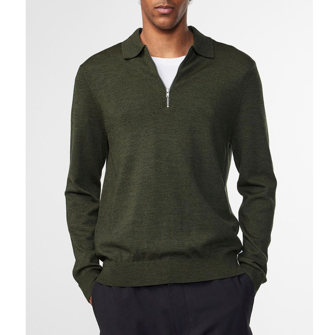 NN07 Sergio Zip Polo 6605 Dark Army