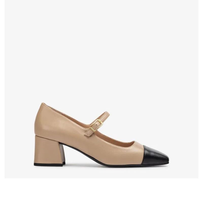 Unisa pump Latino Beige Zwart