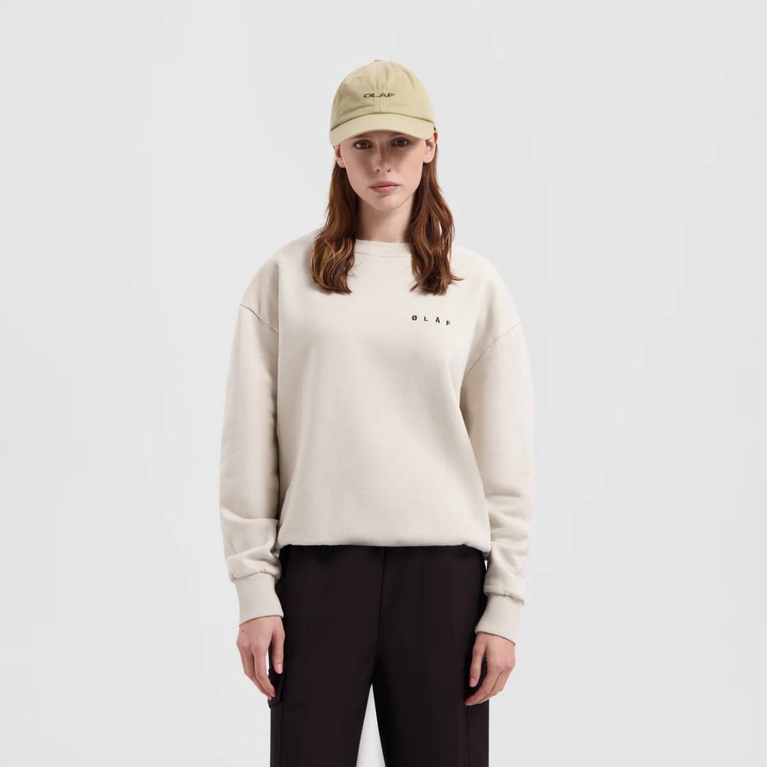 Olaf Woman Face Crewneck Cement