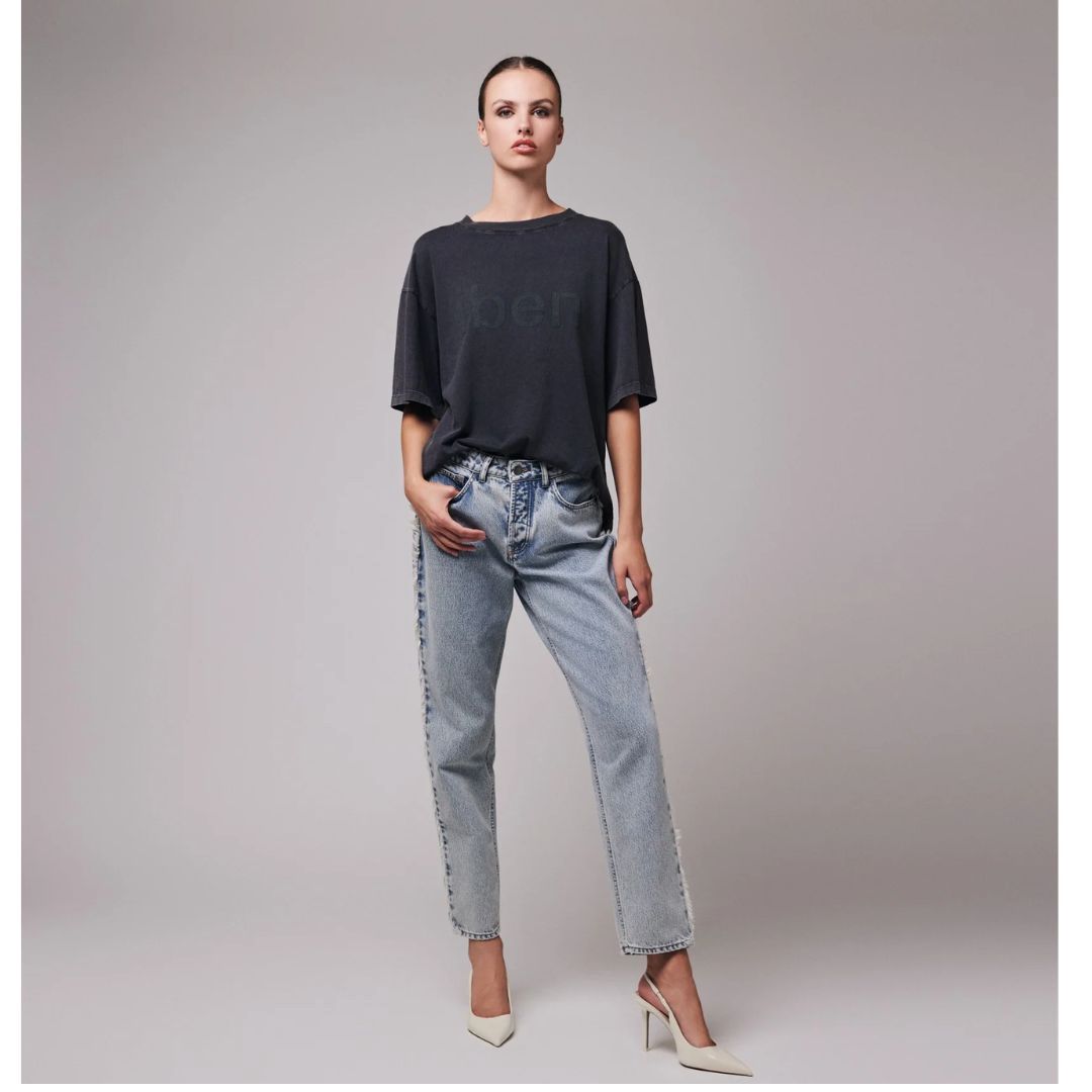 Iben Vintage Blue Terrence Fringe Jeans