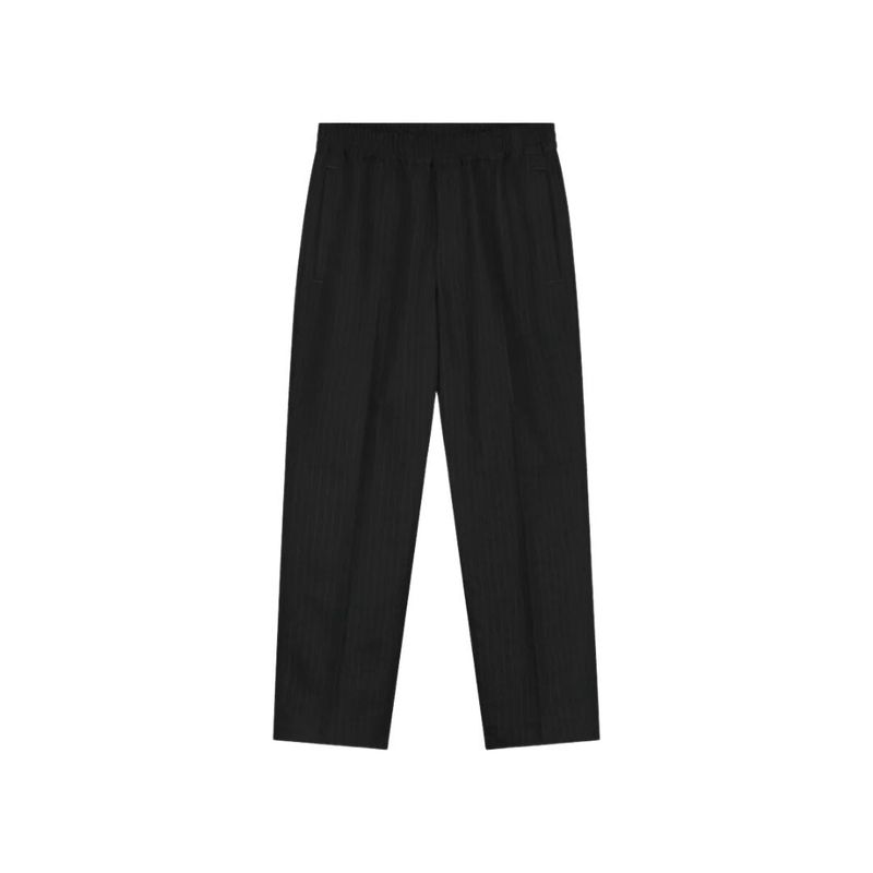 Olaf Pinstripe Slim Elasticated Trouser Black