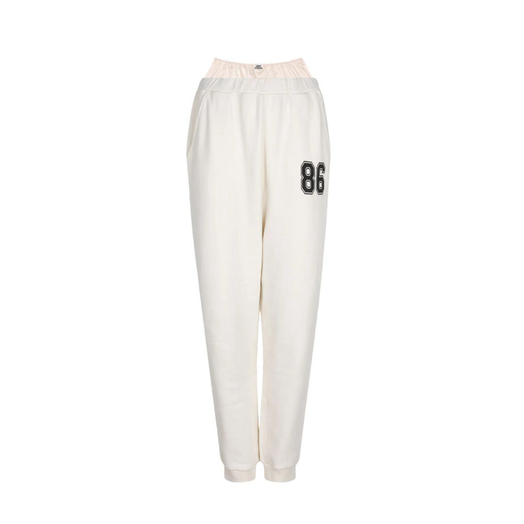 Love Stories Donna Comfortable trackpants Off White, Maat: S