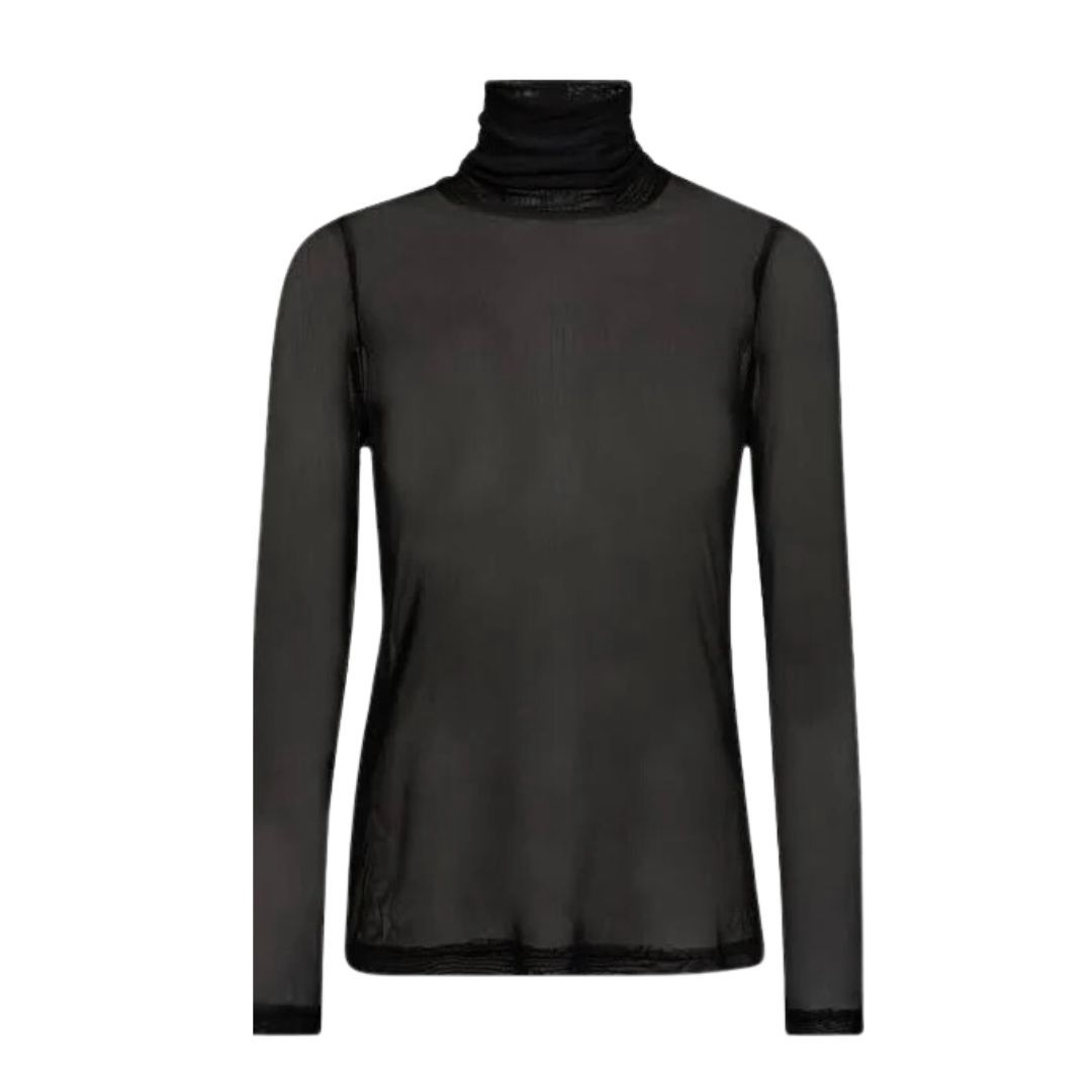 Co&#39;couture MeshCC Roll-Neck Blouse Black
