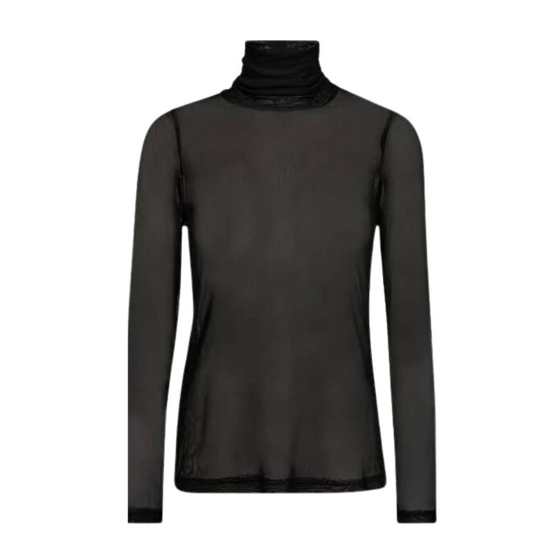 Co&#39;couture MeshCC Roll-Neck Blouse Black
