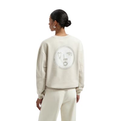 Olaf Women Spiral Face Crewneck Cement