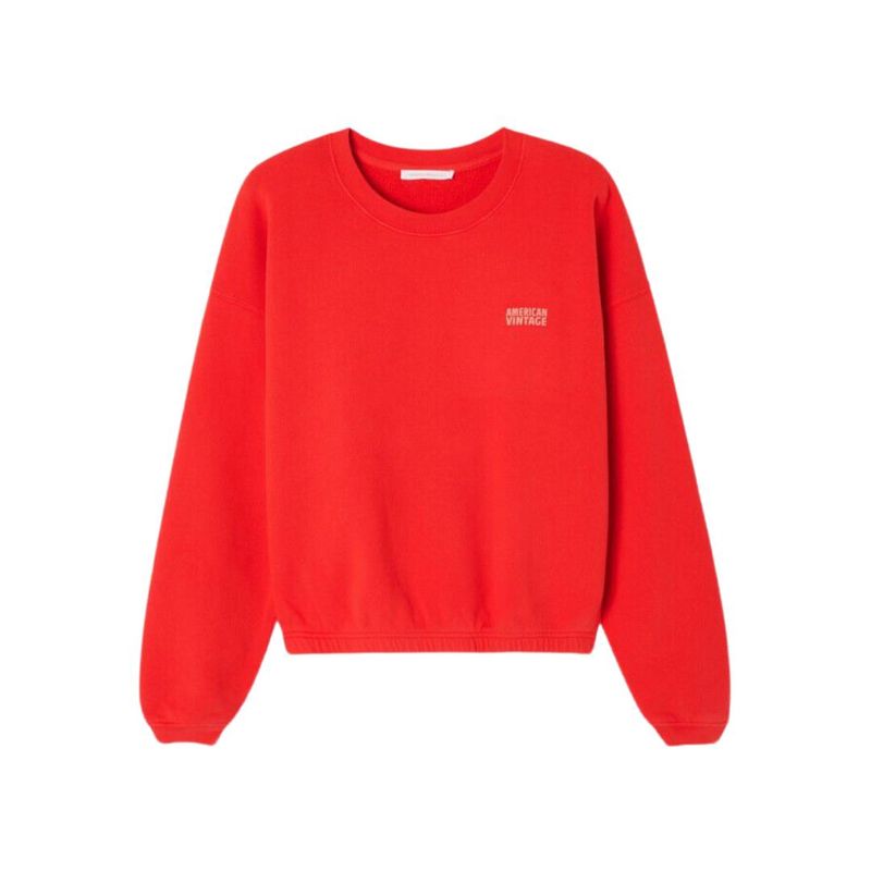 American Vintage Dames sweater Izubird Rood