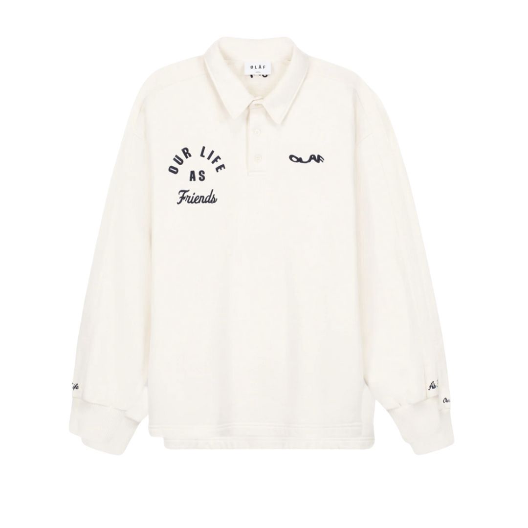 Olaf Varsity Polo Sweat Off White