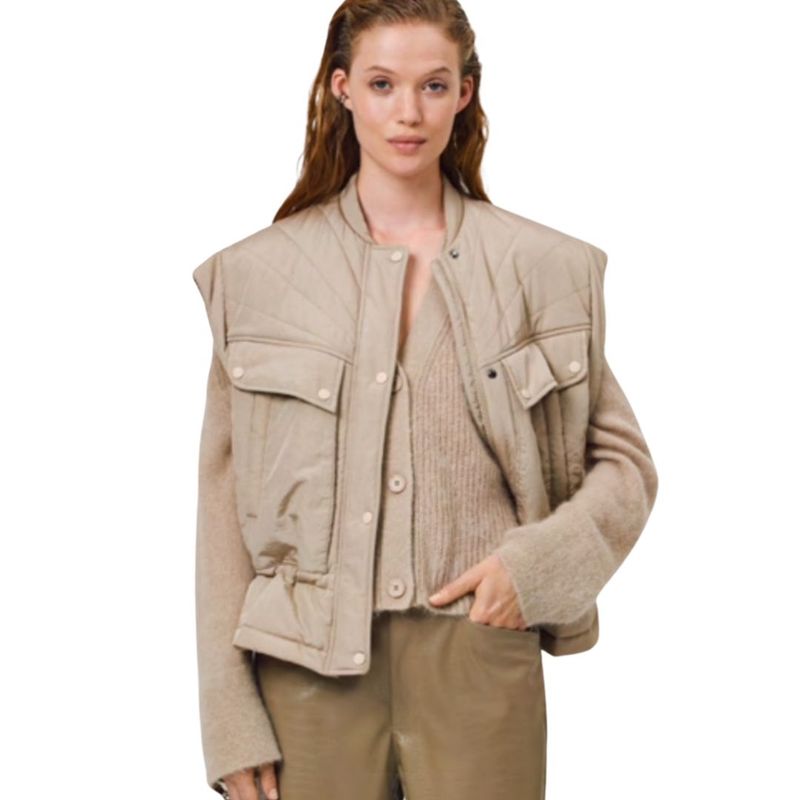 Dante6 Nisha puffer waistcoat taupe