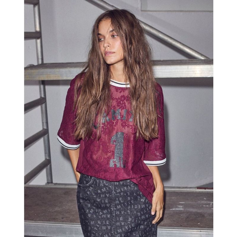 Haute L&#39;Amitié Sporty Lace Football Tee Amarone