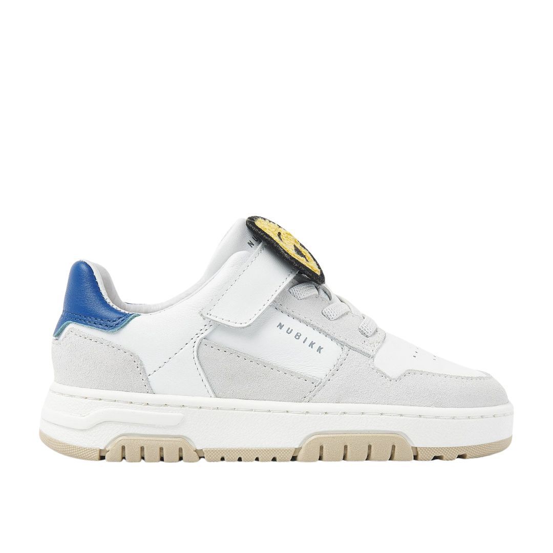 Nubikk Basket Court JR White combi Blue, Maat: 23