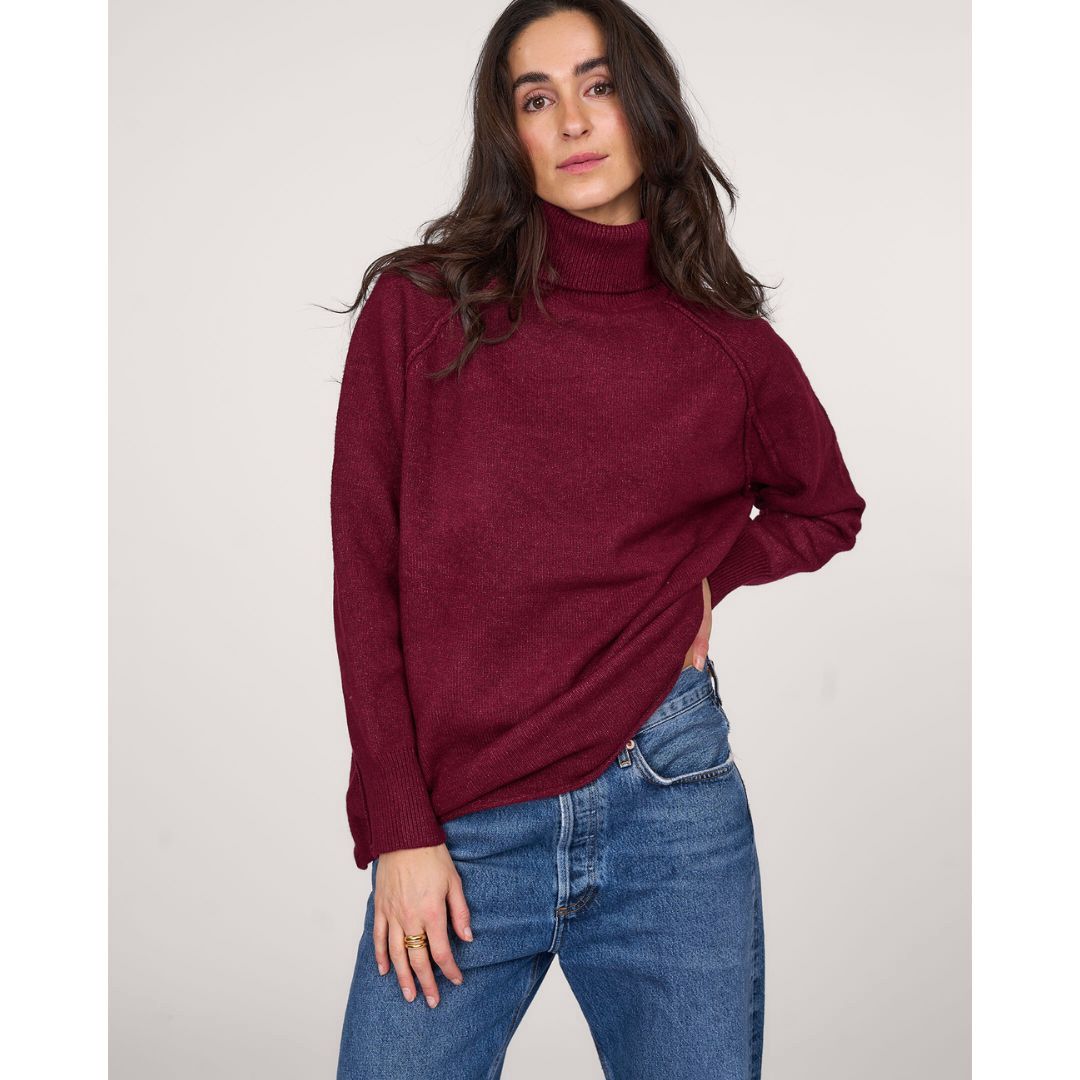 Haute L'Amitié Premiere Reverse Roll Neck Amarone, Maat: XS