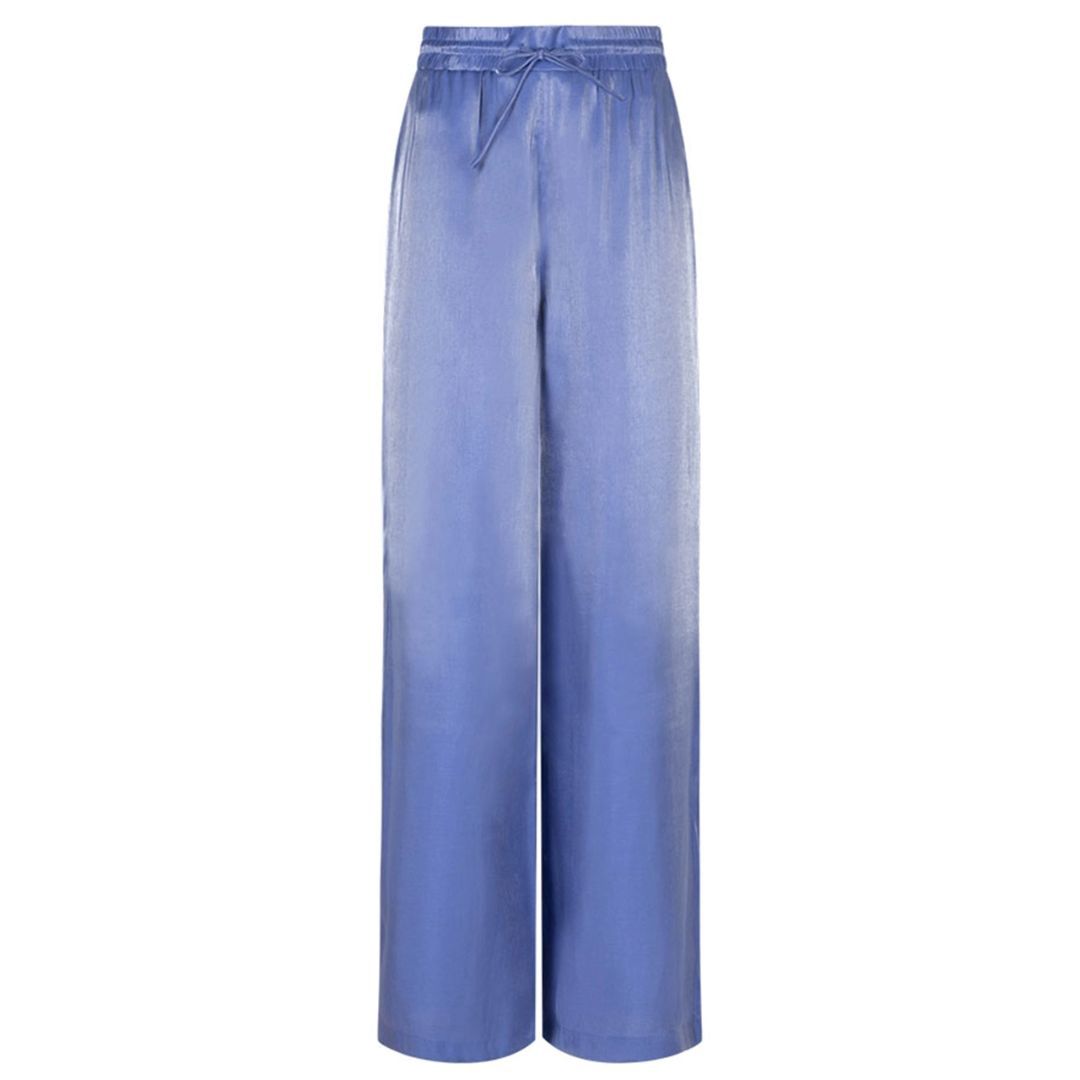 Dante6 Soir shimmer wide leg pants Cornflower Blue, Maat: 34