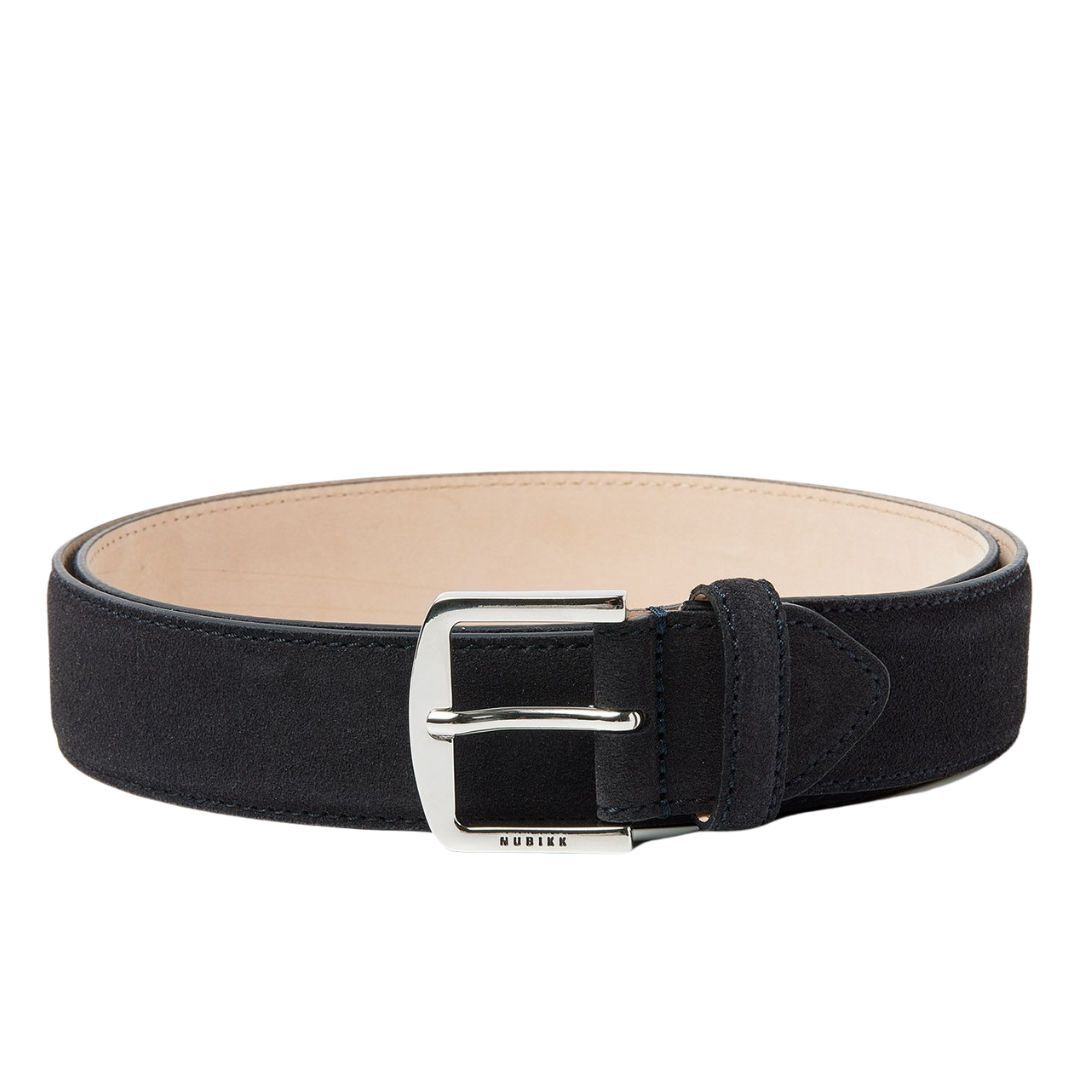 Nubikk  James Belt (M) Navy Suede, Maat: 105 CM