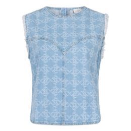 Dante6 Laia monogram jeans top Skywash Blue