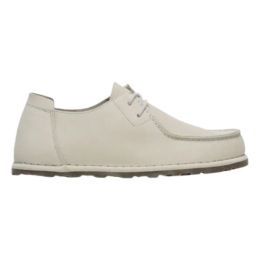 wit suede veterschoen met spiegelrand dames