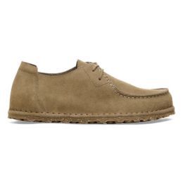 taupe suede dames veterschoen