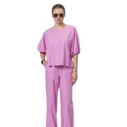 Dante6 Riann balloon sleeve top Hyper Blush