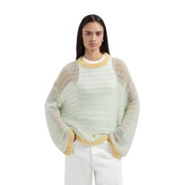 Olaf Loose Knit Top LS Seafoam Green, Maat: XS