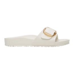 dames slipper beige rubber met 1 grote gesp