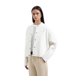 Olaf Sun Denim Bomber Jacket Off White