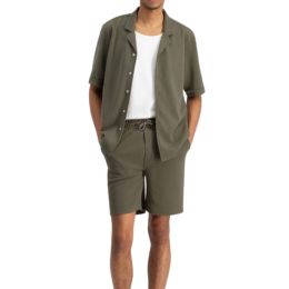 Law of the Sea Euros Structured Resort Shirt Vetiver, Maat: S
