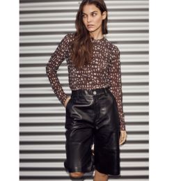 Haute L&#39;Amitié Mesh Ls O-neck Mocca