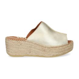 Viguera Espadrilles Sleehak muil Goud