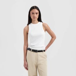 Olaf Rib Tanktop Optical White