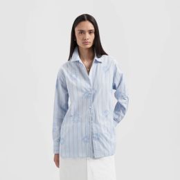 Olaf Stripe Embro Sun Shirt Surf Blue