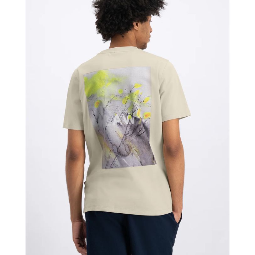 Law of the Sea Dunes Backprinted Tee Feather Grey