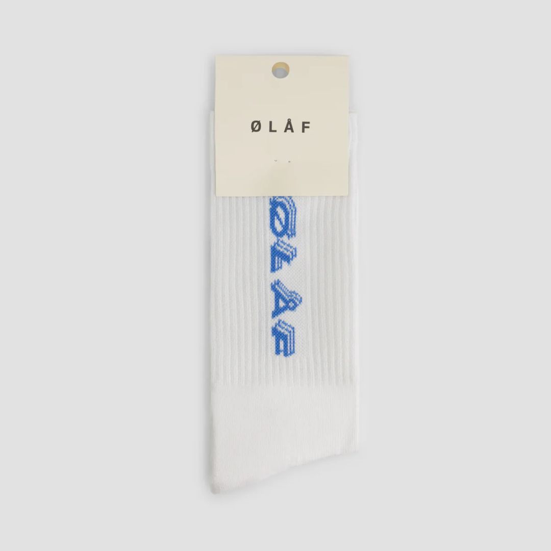 Olaf Triple Italic Socks Optical White Blue