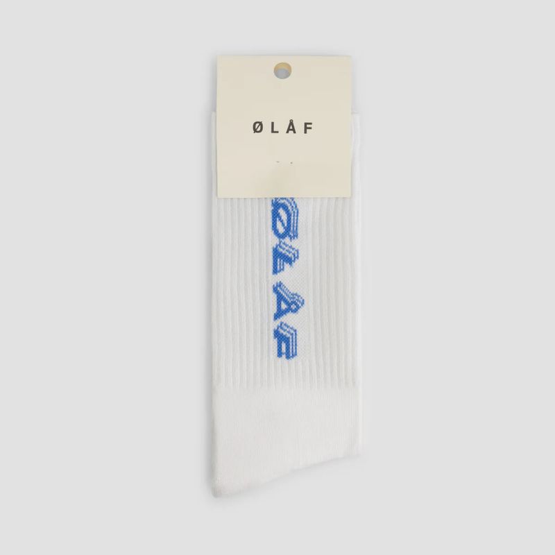 Olaf Triple Italic Socks Optical White Blue