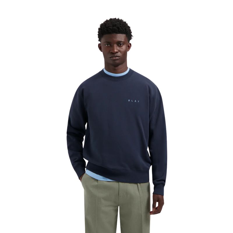 Olaf Hussein Lined Face Crewneck Navy