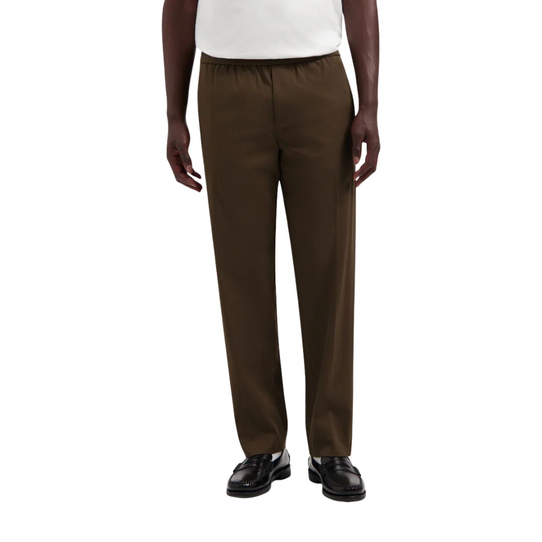 Olaf Hussein Slim Elasticated Pants Hot Fudge, Maat: S
