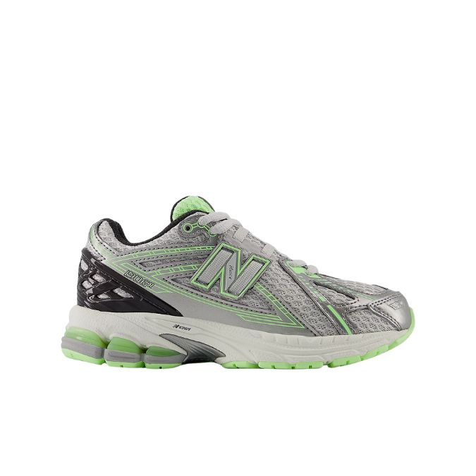 kinder sneaker zilver met groen