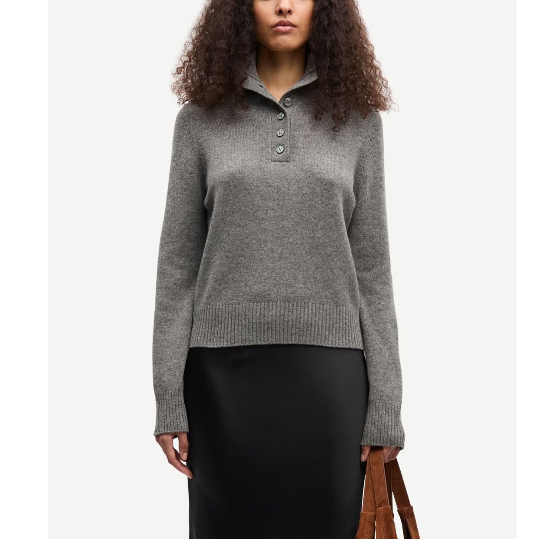 Samsoe Samsoe damestrui Saelif turtleneck dark grey, Maat: XS