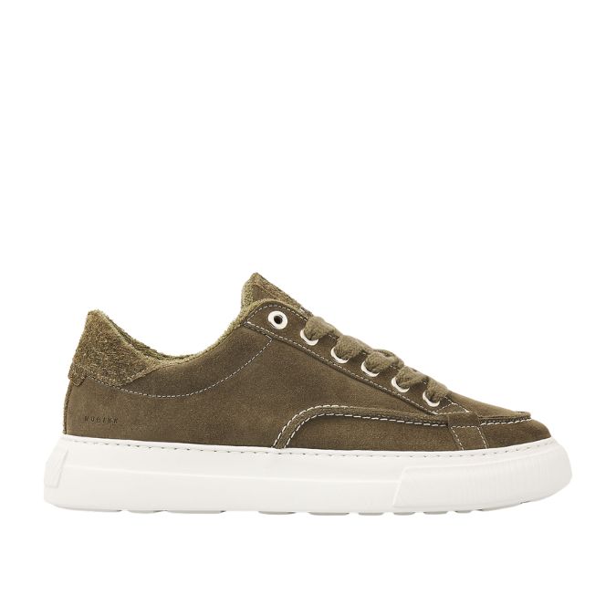 groen suede stoere nubikk sneaker