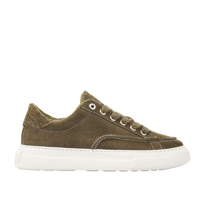 groen suede stoere nubikk sneaker