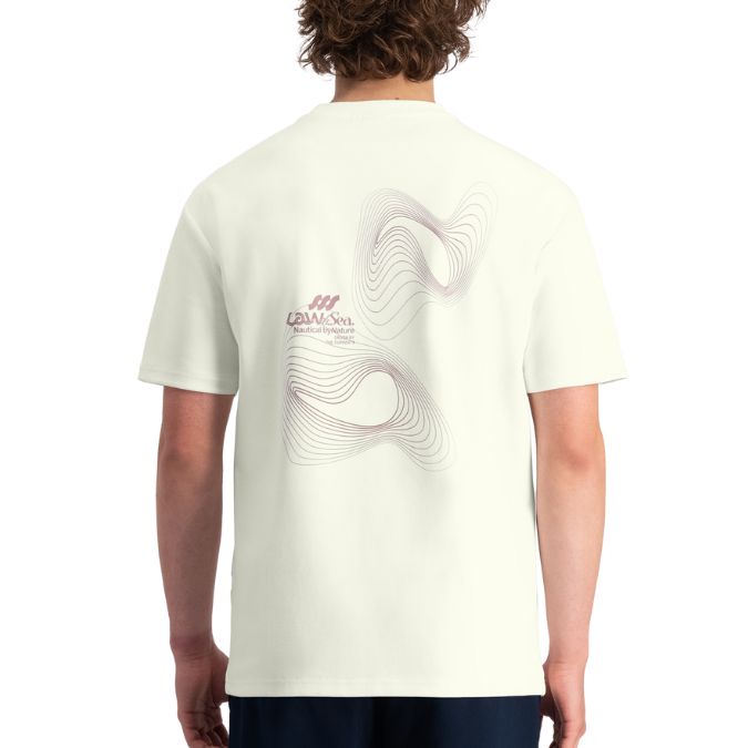 Law of the Sea Beige Epicentre Artwork heren tee