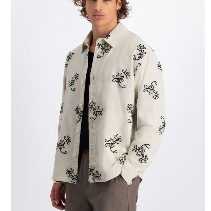 Law of the Sea beige Haddock heren overshirt