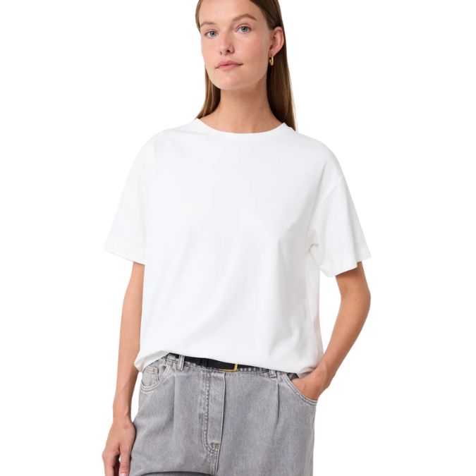 Knit-ted off white Hazel tee dames