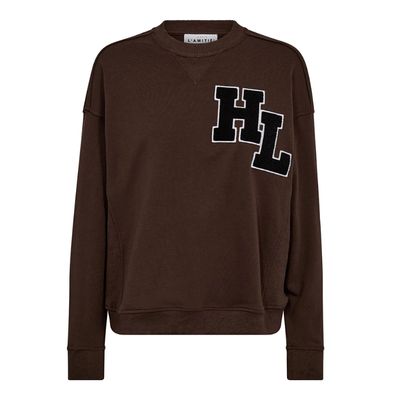 donker bruine dames sweater van haute l&#39;amitié
