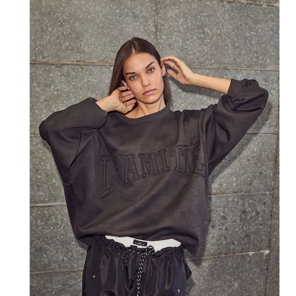 donker grijze dames sweater van haute l&#39;amitié