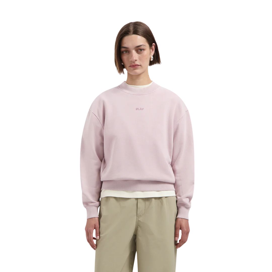 lila dames sweater met logo van Olaf