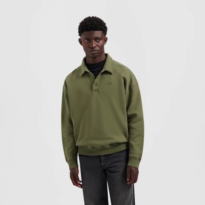 groen oversized heren sweater van olaf hussein