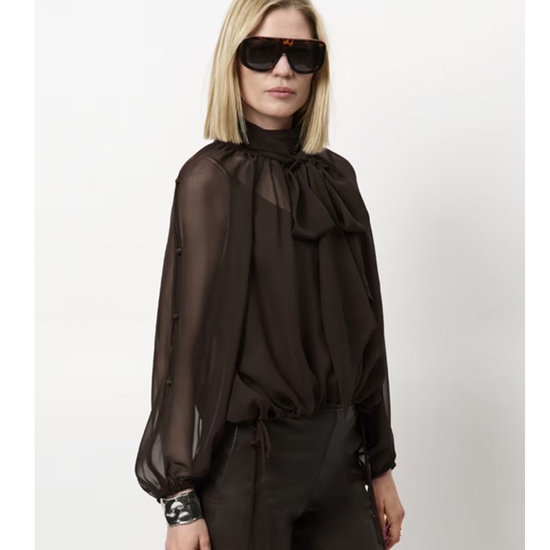 donker bruine dames blouse van dante 6