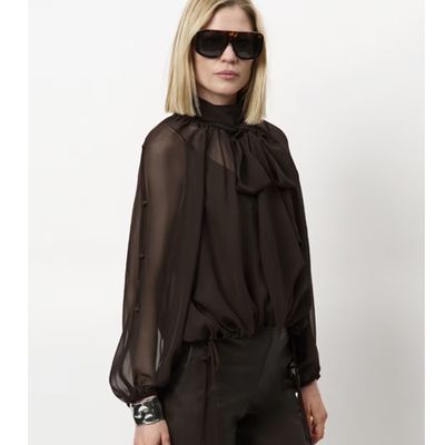 donker bruine dames blouse van dante 6