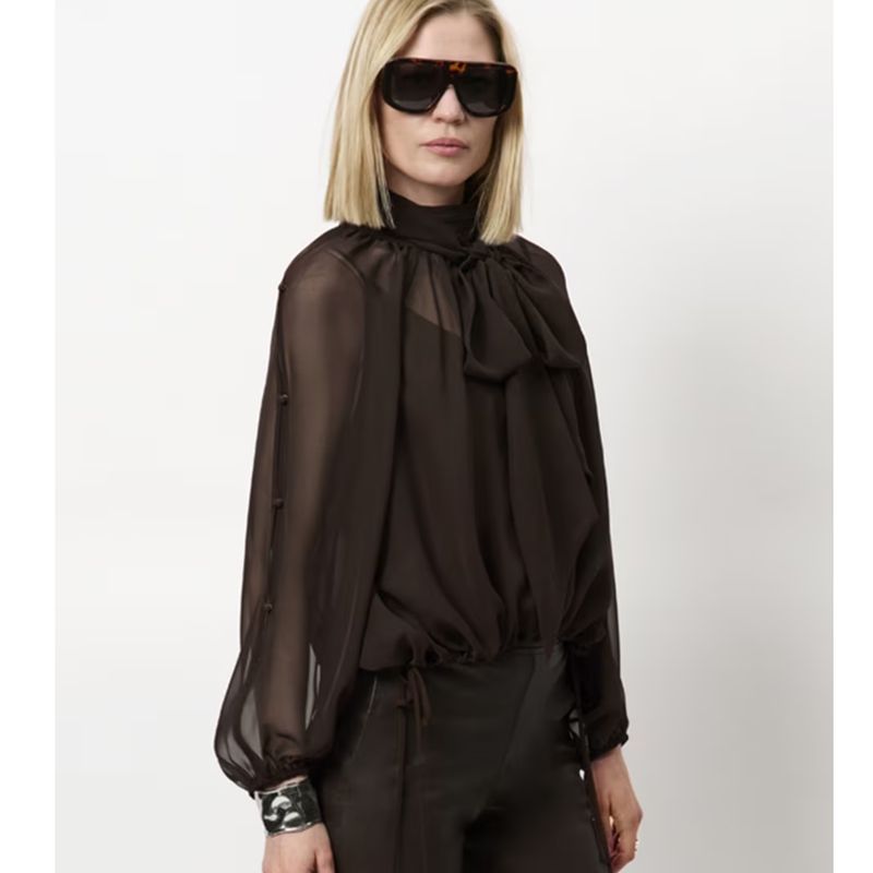 Dante 6 bruin Sonia Boho dames blouse