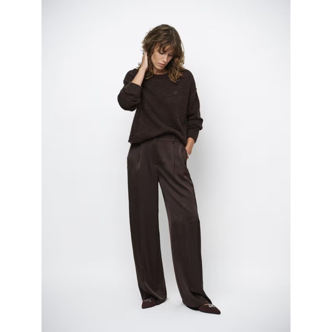 Dante 6 bruin Ariama gebreide dames trui, Maat: S