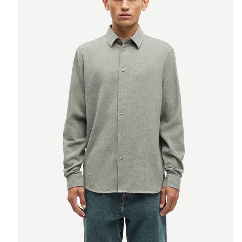 Samsoe Samsoe grijs Liam heren Shirt

